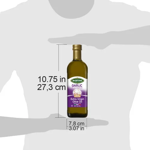 Miniatura 4 de Mantova Aceite de oliva virgen extra de ajo (AOVE), prensado en frío, calidad premium, importado de Italia, perfecto para cubrir ensaladas