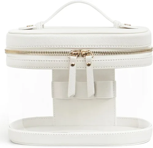 Miniatura 9 de Bolsa de maquillaje transparente Popvibe, estuche de cosméticos de viaje con cremallera, bolsa de aseo transparente con cremallera, organizador Malva