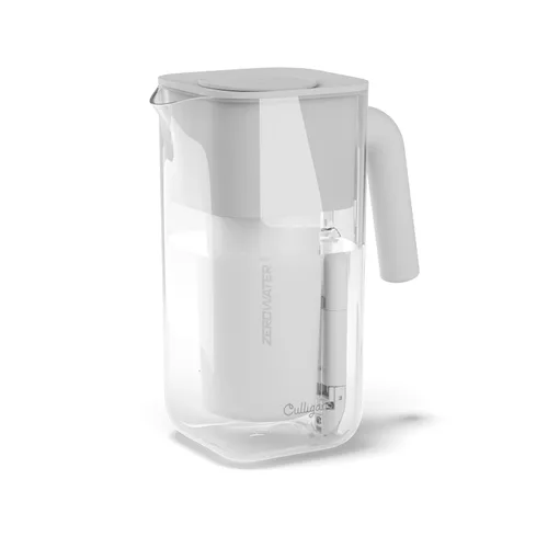 Culligan con tecnología ZeroWater - Jarra con filtro de agua de 7 tazas – Incluye filtro de agua avanzado de 5 etapas, certificado IAPMO para