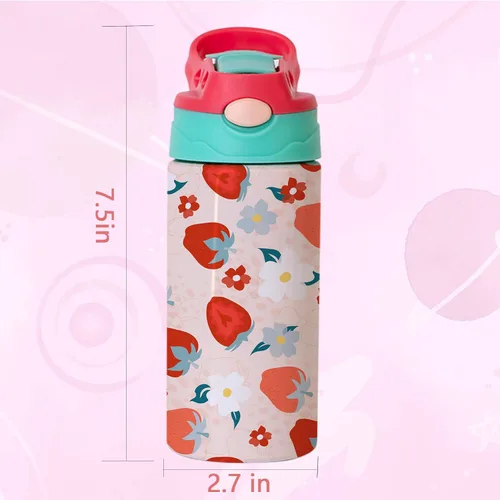 Miniatura 6 de Paquete de 30 vasos de 12 onzas para niños con sublimación de acero inoxidable para niños, botella de agua para la escuela y niños pequeños, a