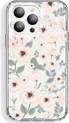 Miniatura 9 de GYZYA Funda transparente para iPhone 14 y iPhone 13 de 6.1 pulgadas con diseño de patrón, funda protectora delgada de TPU + parachoques a prueba