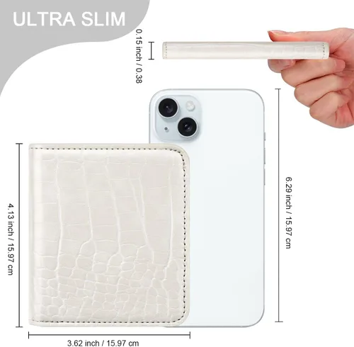 Miniatura 3 de Billetera para mujer, pequeña, plegable, para tarjetas de crédito, con bloqueo Rfid, de lujo, piel sintética, de cocodrilo, monedero pequeño