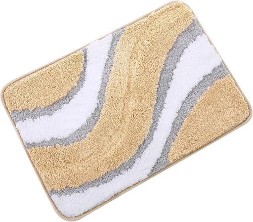 Miniatura 12 de KAMA BRIDAL Alfombra de baño de microfibra antideslizante, alfombra de baño rápida absorbente de agua, tapete de ducha ultra suave, parte trasera