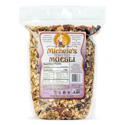 Miniatura 22 de Michele's Granola Mantequilla de almendras, hecha a mano, grano entero, vegano, sin gluten y sin OGM, bolsas resellables de 12 onzas, paquete de 6