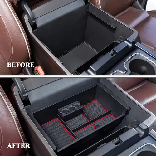 Miniatura 5 de JKCOVER Compatible con Chevy Silverado/GMC Sierra 2014-2018 y Chevy Tahoe Suburban/GMC Yukon 2015-2020 accesorios de bandeja organizadora de consola