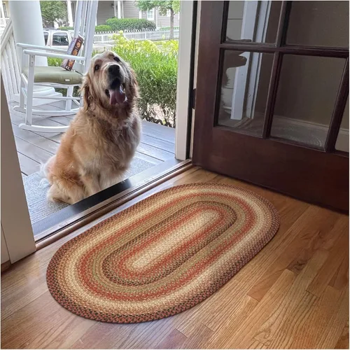 Miniatura 25 de Homespice Alfombras de Área Ovaladas Trenzadas de Yute Denim Azul de 8x10 pies para Sala de Estar, Dormitorio y Comedor. Apto para Mascotas. Estilos