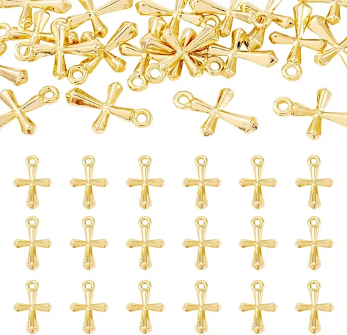 Miniatura 11 de Cheriswelry Colgantes de cruz de aleación de metal, estilo tibetano, Crucifijo vintage, colgantes de cruz para manualidades, collares, aretes
