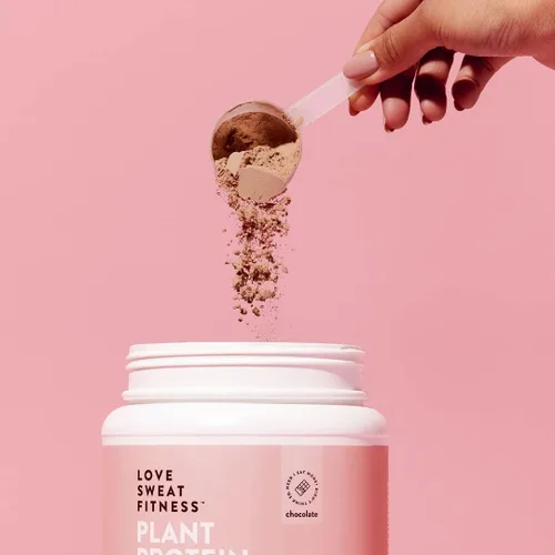 Miniatura 5 de Love Sweat Fitness Proteína en polvo orgánica a base de plantas, chocolate, 28 porciones, 0.71 onzas de proteína, vegano, sin gluten, sin OMG