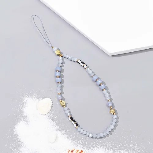 Miniatura 6 de Beaded Phone Charm Cute Fixed Beads Pearl Wristlet Chain Camera Wrist Strap CarKey Lanyard