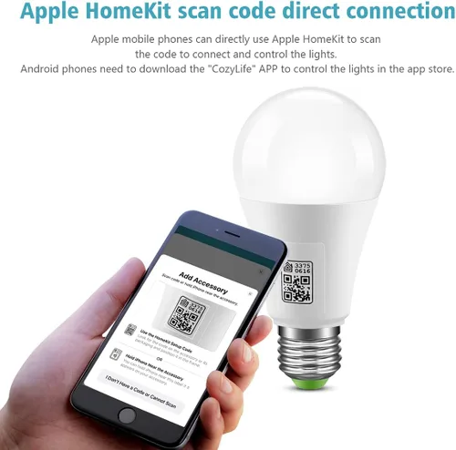 Miniatura 2 de Bombillas inteligentes: bombilla LED WiFi, funciona con Apple Homekit, Alexa, Google Home y Siri, bombilla inteligente LED E26, regulable de 2700