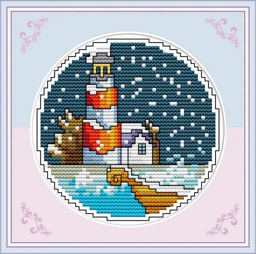 Miniatura 9 de Kits de Punto de Cruz de Howie's Needlepoint, Kits de Punto de Aguja con Patrón Preimpreso 11CT, Rango Completo de Kits de Inicio Estampados
