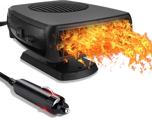 Calentador de automóvil, descongelador de parabrisas portátil de 12 V 200 W, 2 en 1 con modos de calefacción y refrigeración, calentadores de
