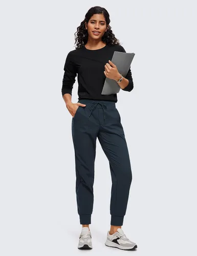 Miniatura 4 de CRZ YOGA Pantalones deportivos de cintura alta con bolsillos para mujer, de 27.5 pulgadas, ligeros, para entrenamiento, viajes, uso casual, al aire