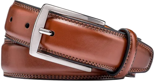 Miniatura 2 de Cinturón de cuero genuino de calidad superior para hombre - Diseño clásico casual y para el trabajo