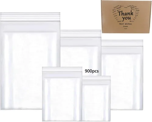 Miniatura 14 de newlng 500 bolsas de plástico pequeñas resellables de polietileno transparentes de 6.3 mil para embalaje de joyas, dulces, aperitivos, cuentas