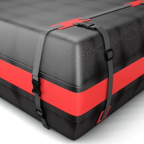 Miniatura 5 de THUNDERBAY Bolsa de techo para automóvil, bolsa de carga superior de 15 pies cúbicos, impermeable para todos los autos con/sin estante, incluye