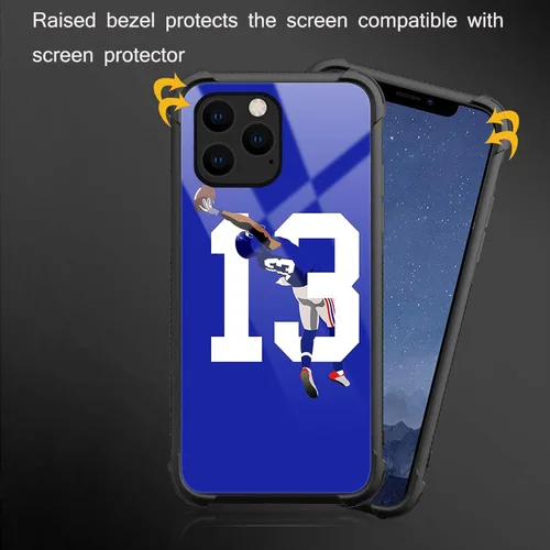 Miniatura 3 de CARLOCA Funda compatible con iPhone 12 Pro, 13 fundas Odell Catch Football para iPhone 12 para niñas y niños, diseño gráfico, a prueba de golpes