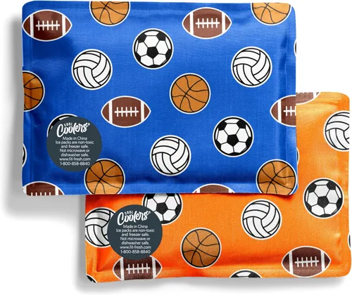 Miniatura 18 de Cool Coolers by Fit & Fresh - Paquete de 2 paquetes de hielo suave, de nailon elástico flexible, reutilizables, para loncheras y enfriadores, rayas