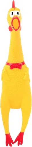 POPLAY Pollo Gritón, Juguetes de Goma Chirriante para Perros, Juguetes de Novedad para Bromas para Niños y Adultos