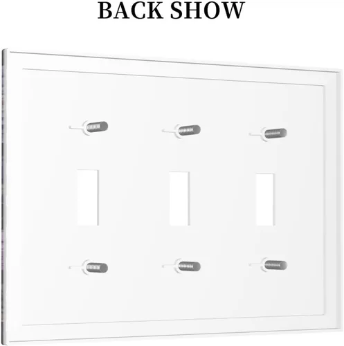 Miniatura 102 de Decorative Outlet Covers Blue Background White Cat Daisy Floral 2-Gang 1-Gang Wall Plate Single Toggle/Rocker Farmhouse Style Light Switch Covers