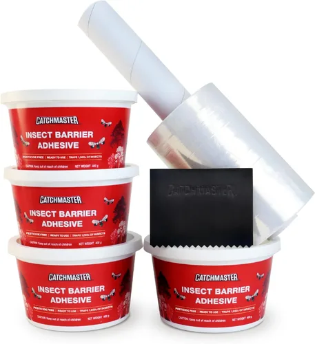 Miniatura 7 de Catchmaster Barrera de insectos para bandear árboles, cubeta de 15 onzas, trampas para hormigas y moscas de linternas, trampa adhesiva para insectos