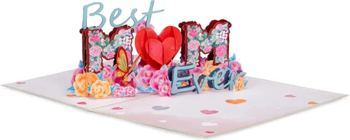 Miniatura 6 de Paper Love Best Mom Pop Up - Tarjeta de felicitación para el día de la madre hecha a mano en 3D, tarjetas de felicitación para el día de la madre, 5