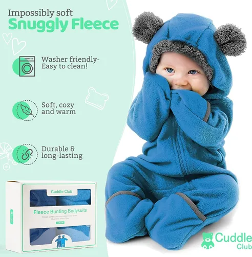 Miniatura 86 de Enterizo de vellón para bebé, rómper de una sola pieza con capucha para niños, ropa para exteriores, chaqueta infantil