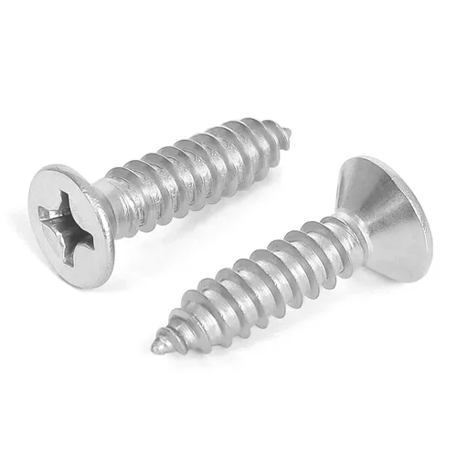 Miniatura 8 de Mellewell Tornillos para chapa metálica de cabeza plana #14 x 3 (disponibles de 5/8 a 3 pulgadas), tornillos para madera, acero inoxidable 304 18-8