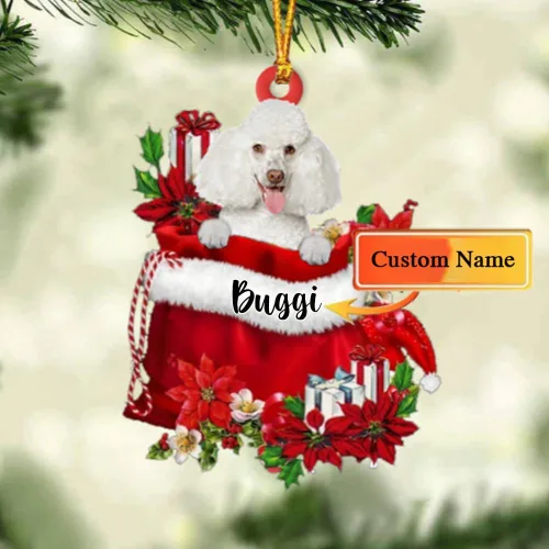 Miniatura 94 de Perro Akita Inu personalizado en bolsa de regalo, adorno de Navidad, nombre personalizado, regalo para amantes de los perros, familia, Navidad