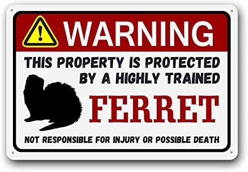 Miniatura 17 de Eveokoki Letrero de cuervo – Divertido letrero de advertencia de metal para mascotas, exótico y pequeño regalo para mascotas, 8 x 5.5 pulgadas