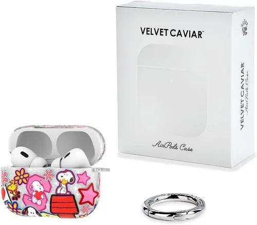 Miniatura 6 de Velvet Caviar Funda compatible con AirPods Pro de 2ª y 1ª generación, bonita funda protectora dura para mujer, diseño de retazos con purpurina