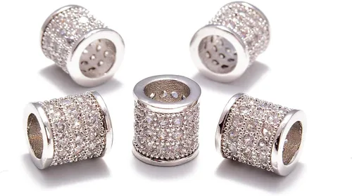 Miniatura 29 de AD Beads Pulsera de cuentas de zircón con tachuelas de strass