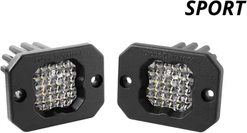 Miniatura 2 de Diode Dynamics SSC1 Sport Cápsula LED Blanca de Montaje Empotrado (par), Flood con Retroiluminación Ámbar