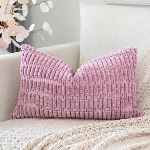 Miniatura 20 de OTOSTAR Fundas de Almohada Decorativas de Pana de 16 x 24 Pulgadas Súper Suaves Bohemias a Rayas Rectangulares Fundas de Cojín Modernas para Sofá