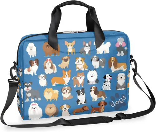 Miniatura 17 de Bonita bolsa de hombro para computadora portátil para mujeres y hombres, bolsa para computadora portátil, funda para laptop, maletín de transporte