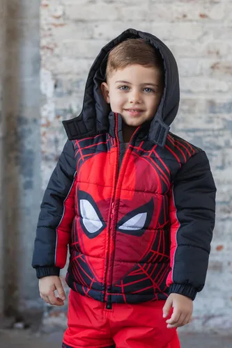 Miniatura 2 de Marvel Avengers Spider-Man Hulk Black Panther Captain America Zip Up Winter Coat Puffer Jacket Toddler to Big Kid