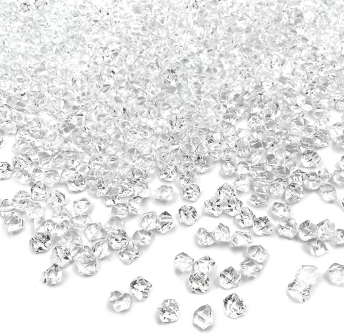 Miniatura 7 de Relleno de jarrón blanco para decoración del hogar, cubitos de hielo triturados falsos, rellenos de jarrón, 150 cubos de hielo falsos reutilizables