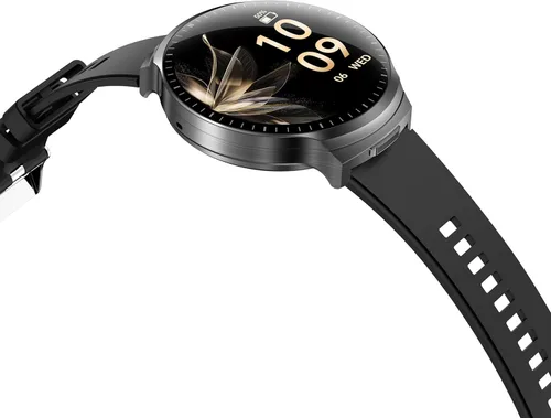 Miniatura 2 de Reloj inteligente con auriculares Bluetooth, pantalla HD redonda de 1.85 pulgadas, estilo militar, resistente al agua IP67, más de 100 modos Negro