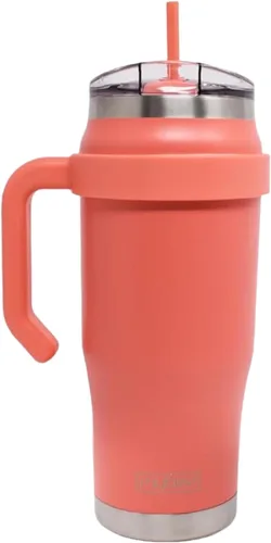 Miniatura 18 de MyBevi Outlander - Taza de viaje de acero inoxidable de alta calidad, para frío/calor, aislamiento de 3 capas, mango resistente, duradera y elegante