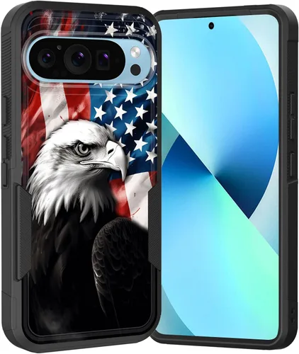 Miniatura 44 de Funda para Pixel 6A, Híbrida de Doble Capa de Servicio Pesado Resistente a Prueba de Golpes PC Duro + Funda Protectora de Silicona Suave para Google