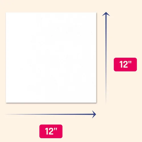 Miniatura 3 de 25 piezas (110 libras/10.58 oz/m²) - Cartulina blanca de 12 x 12, papel grueso grande y pesado, 12 x 12 pulgadas Blanco