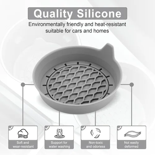 Miniatura 5 de SINGARO - Posavasos para tazas de automóvil, inserto de portavasos de silicona, portavasos universales antideslizantes, accesorios