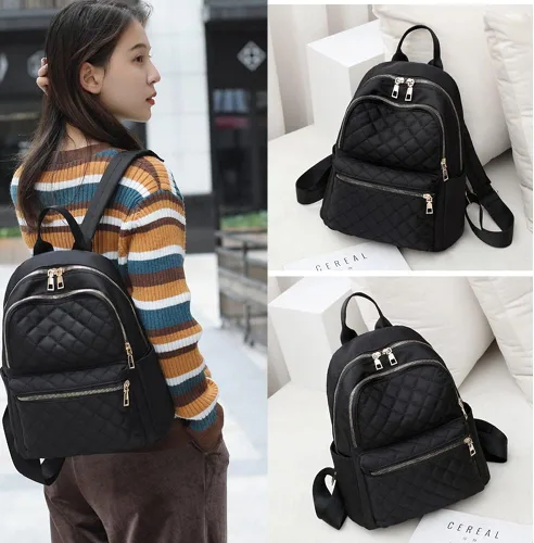 Miniatura 2 de PAOIXEEL Mochila pequeña y ligera para mujer, resistente al agua, mini mochila antirrobo para niñas, mochila de viaje, Negro, S, Ciclismo