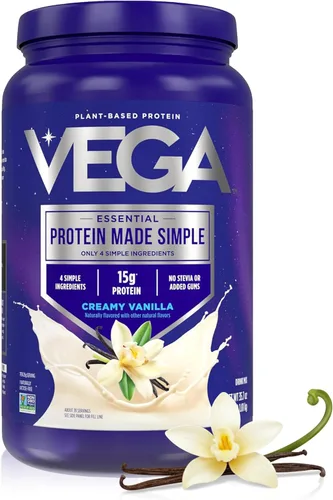 Miniatura 13 de Vega Proteína hecha simple, vainilla, sin estevia vegana a base de plantas en polvo, saludable, sin gluten, proteína de guisante para mujeres
