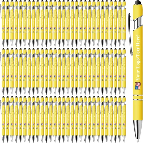Miniatura 36 de Bolígrafos personalizados con lápiz capacitivo, bolígrafos personalizados impresos con tu logotipo o mensaje, ideales para regalos, promociones
