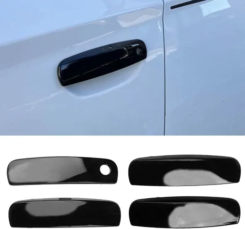 Miniatura 7 de SPORTULI Cubiertas negras para espejo retrovisor lateral del vehículo + cubiertas de manija de puerta de repuesto para Dodge Charger 2011-2022 2023