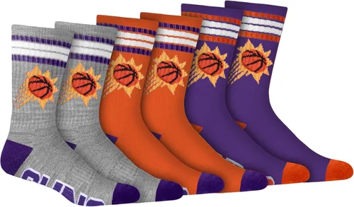 Miniatura 9 de Ultra Game Men's NBA Official Athletic Cushioned Secure Fit Team Crew Socks-3 Pack