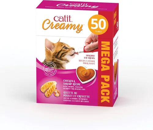 Miniatura 22 de Catit Golosina cremosa para gatos para lamer, premio saludable para gatos, atún, paquete de 50