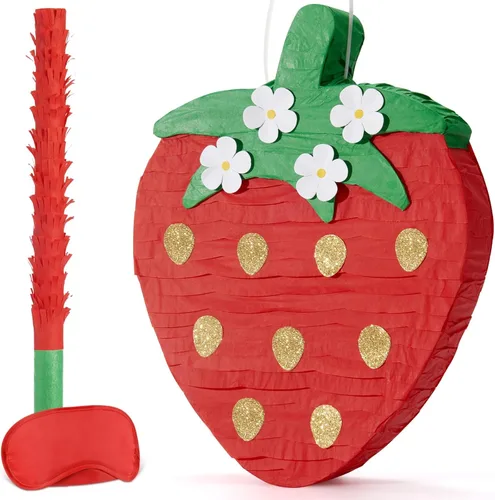 Miniatura 14 de WERNNSAI - Piñata de sirena plegable, piñata de cumpleaños con flecos que incluye cuerda para jalar, venda y bate. Decoraciones