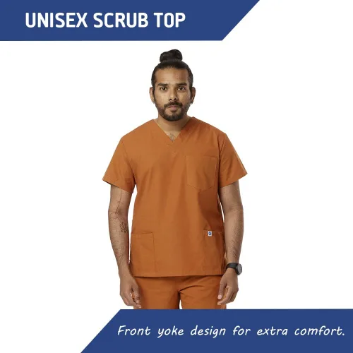 Miniatura 4 de Camisetas médicas unisex con cuello en V para yoga, ideal para profesionales médicos, trabajo de hospital y laboratorio